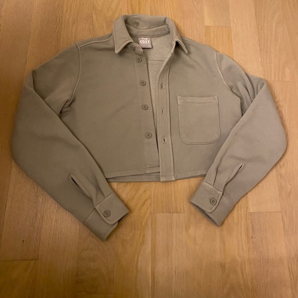 Aritzia Cropped Button-Up Sweater - Picture 3 of 3